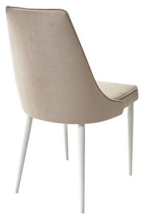 Стул NEPAL-P латте #25 велюр, белый каркас
