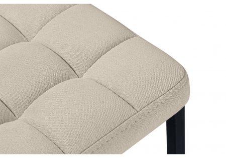 Барный стул Лофт ткань канди крем, черный матовый