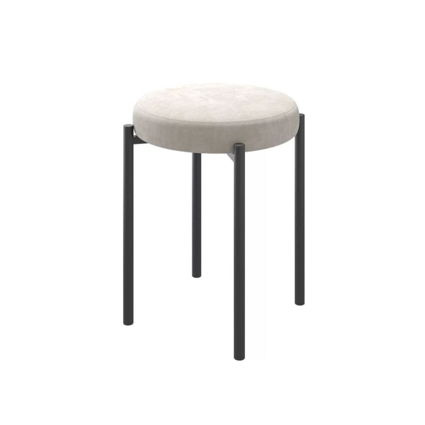 Табурет BOB бежевый, кремовый LUX, черный