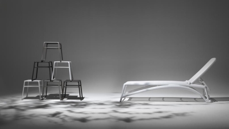 Столик пластиковый для лежака Pop белый