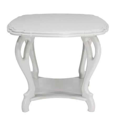 Стол журнальный "Кофейный П" молочный дуб Вис