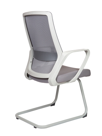 Кресло офисное Pino CF серый, ткань и пластик, мягкое сиденье, с подлокотниками