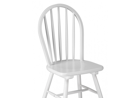 Стул деревянный Венский белый с твердым сиденьем без подлокотников