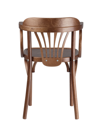 Деревянный стул Венский средний тон с твердым сиденьем с дугами назад