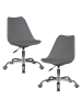 Набор 2 шт Офисное кресло для персонала MICKEY, темно-серый