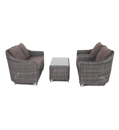 "Кон Панна" лаунж-зона из искусственного ротанга, цвет графит