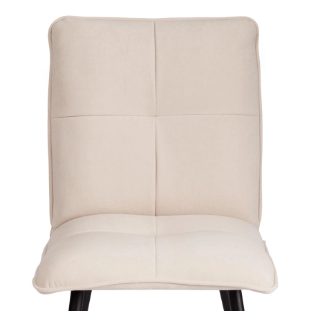 Стул обеденный Sweet белый и серый, ткань и металл, мягкое сиденье, без подлокотников