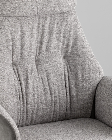 Кресло офисное TopChairs Neoma светло-серый экокожа ткань