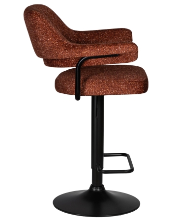 Стул барный CHARLY BLACK терракотовый твид LEO56