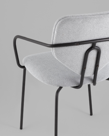 Стул обеденный Masey с подлокотниками серый