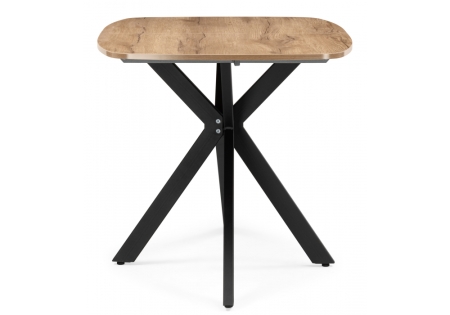 Стол деревянный Кортез 116(160)x77 раздвижной дуб табачный, черный