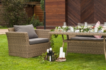 "Капучино" кресло из искусственного ротанга, соломенный