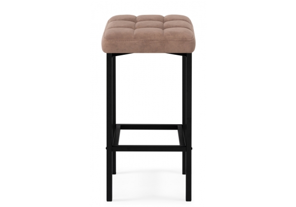 Барный стул Лофт микровелюр катания корица, черный матовый
