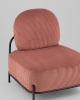 Кресло Стоун велюр рельефный коралловый