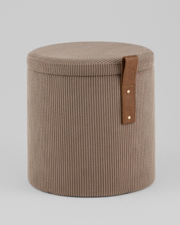 Пуф Руни XS с ящиком вельвет коричневый