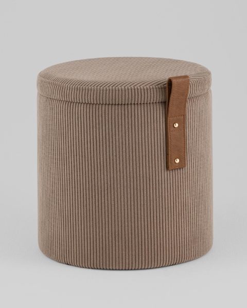 Пуф Руни XS с ящиком вельвет коричневый