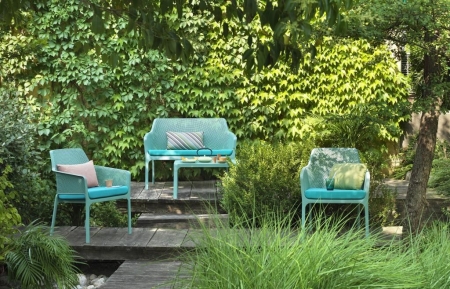 Диван пластиковый Net Bench бирюзовый