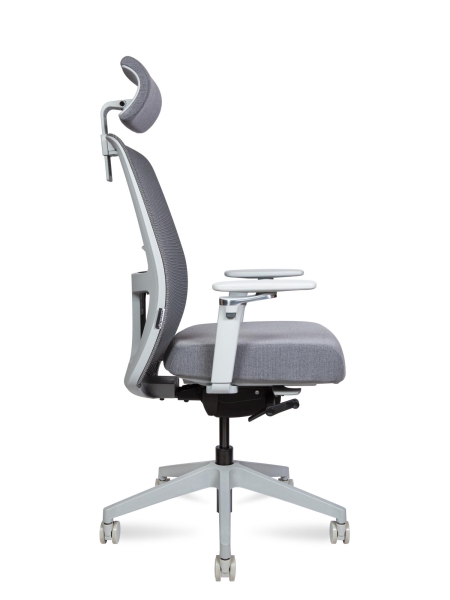 Кресло офисное Altai SL 6D серый, ткань и пластик, мягкое сиденье, с подлокотниками