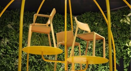 Стул пластиковый Trill Bistrot горчичный