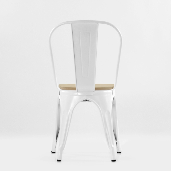 Стул Tolix style Wood белый