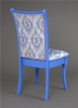 Стул Визит-1 лаванда, массив, гобелен Дамаск бело-голубой