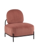 Кресло Стоун велюр рельефный коралловый