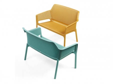 Диван пластиковый Net Bench бирюзовый