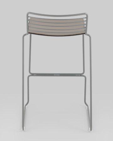 Стул полубарный Danny серый с подушкой