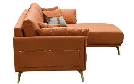 Диван CALIFORNIA NAPPA SF002 коричневый, угол правый