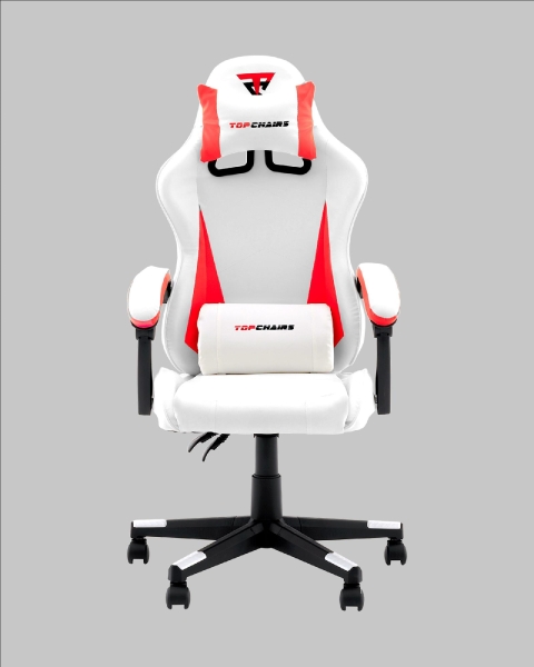 Кресло спортивное Phantom TopChairs бело-красный