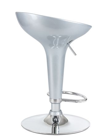 Стул барный BOMBA серебристый металлик