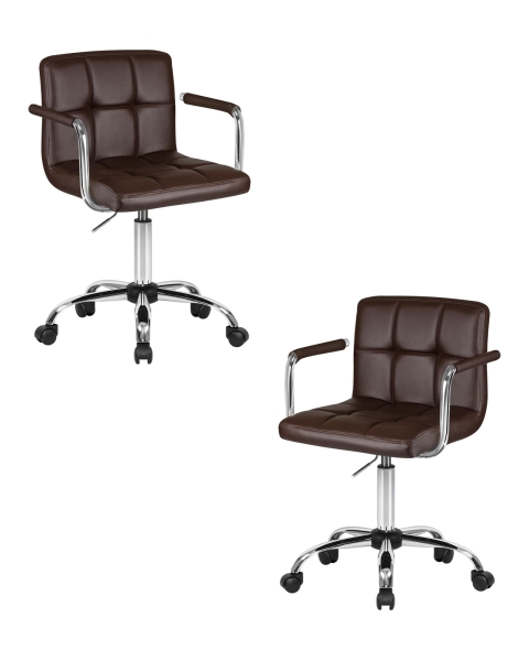Набор 2 шт Офисное кресло для персонала TERRY коричневый