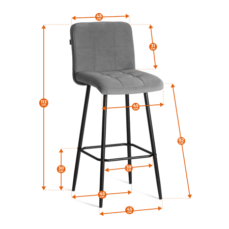 Барный стул Медео черный