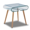 Журнальный стол F-639 прозрачный, бук