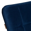Стул обеденный Bari синий, велюр и металл, мягкое сиденье, без подлокотников