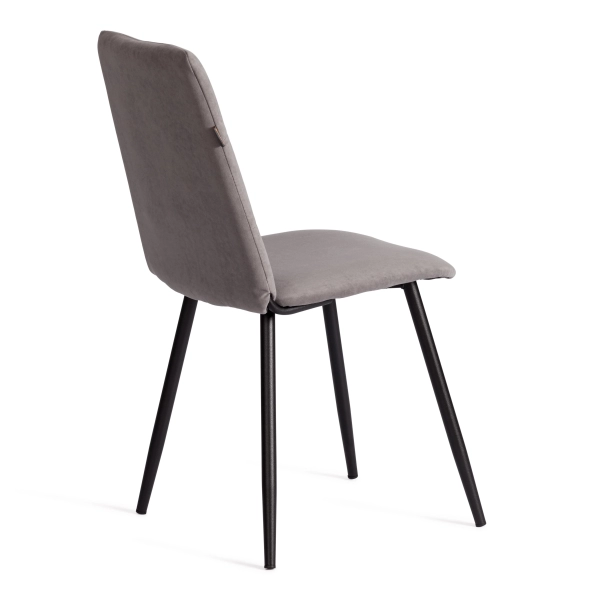 Стул обеденный Asti серый, ткань и металл, мягкое сиденье, без подлокотников