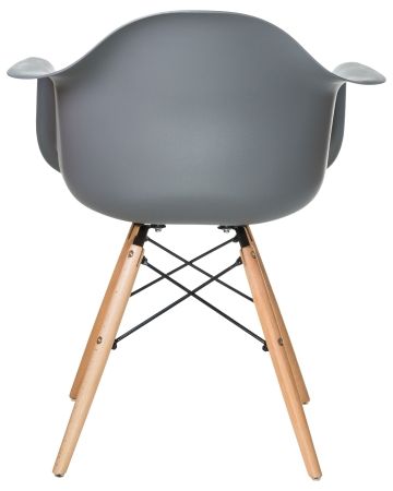 Стул обеденный DAW ножки светлый бук сиденья темно-серый GR-04