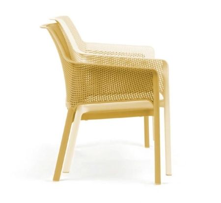 Диван пластиковый Net Bench желтый