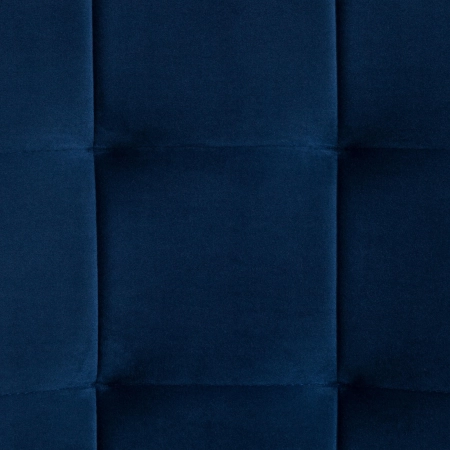 Стул обеденный Medeo синий, велюр и металл, мягкое сиденье, без подлокотников