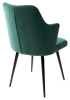 Стул HERMAN 360 градусов, зеленый #19 велюр, черный каркас