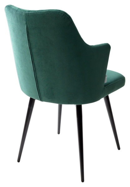 Стул HERMAN 360 градусов, зеленый #19 велюр, черный каркас
