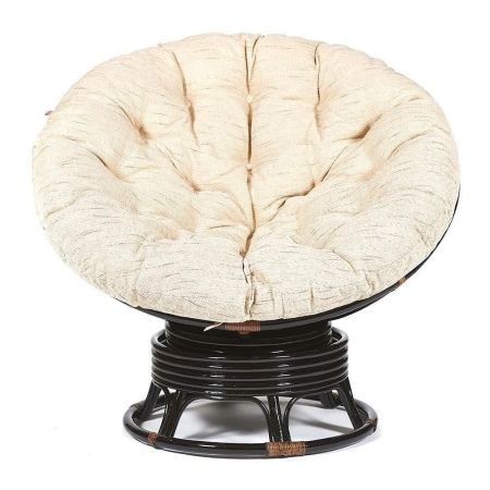 Кресло-качалка "PAPASAN" w 23 и 01 B с подушкой, античный черно-коричневый