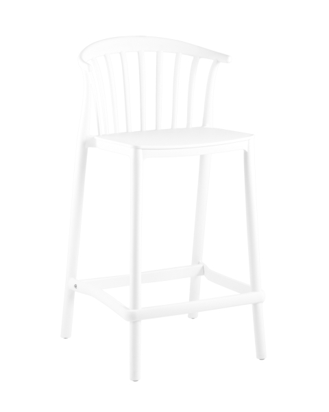 Стул полубарный Campo пластик белый