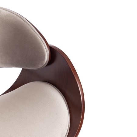 Стул LANDO (mod.8036) дерево и ткань, 59х53х75 см, орех и серый