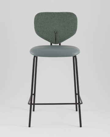 Стул полубарный Masey зеленый со светло-зеленой экокожей