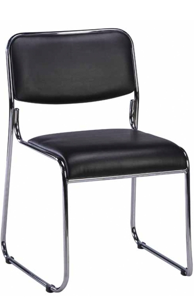 Офисное кресло Fix хромированный экокожа черный