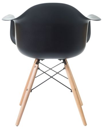Стул обеденный DAW ножки светлый бук сиденья черный