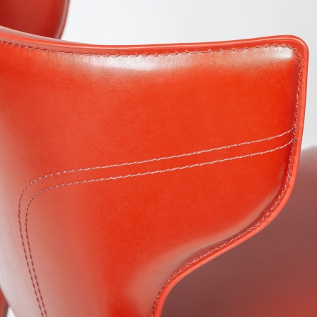 Стул полубарный Austin кожа ретро-красный