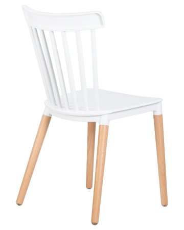 Набор 4 шт Стул обеденный THEO, ножки светлый бук белый (W-02)