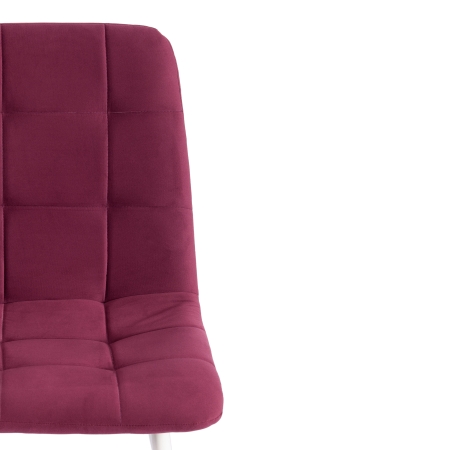 Стул CHILLY MAX велюр и металл, 45х54х90 см, темная фуксия, белый